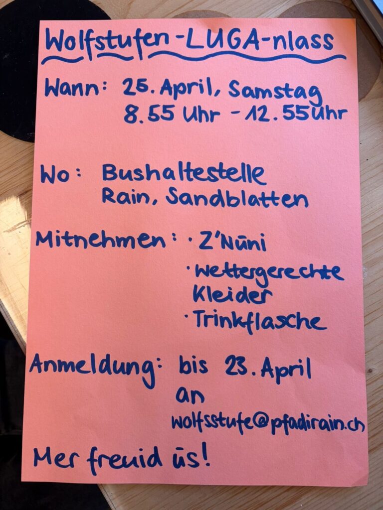 Wolfsstufenanlass vom 25.04.2026